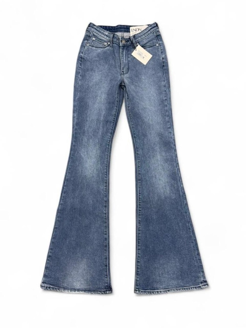 Womens LNDN London Blue Flare Jeans - Wide Leg
